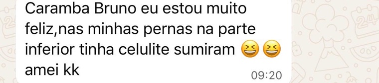 Depoimento de aluno no WhatsApp