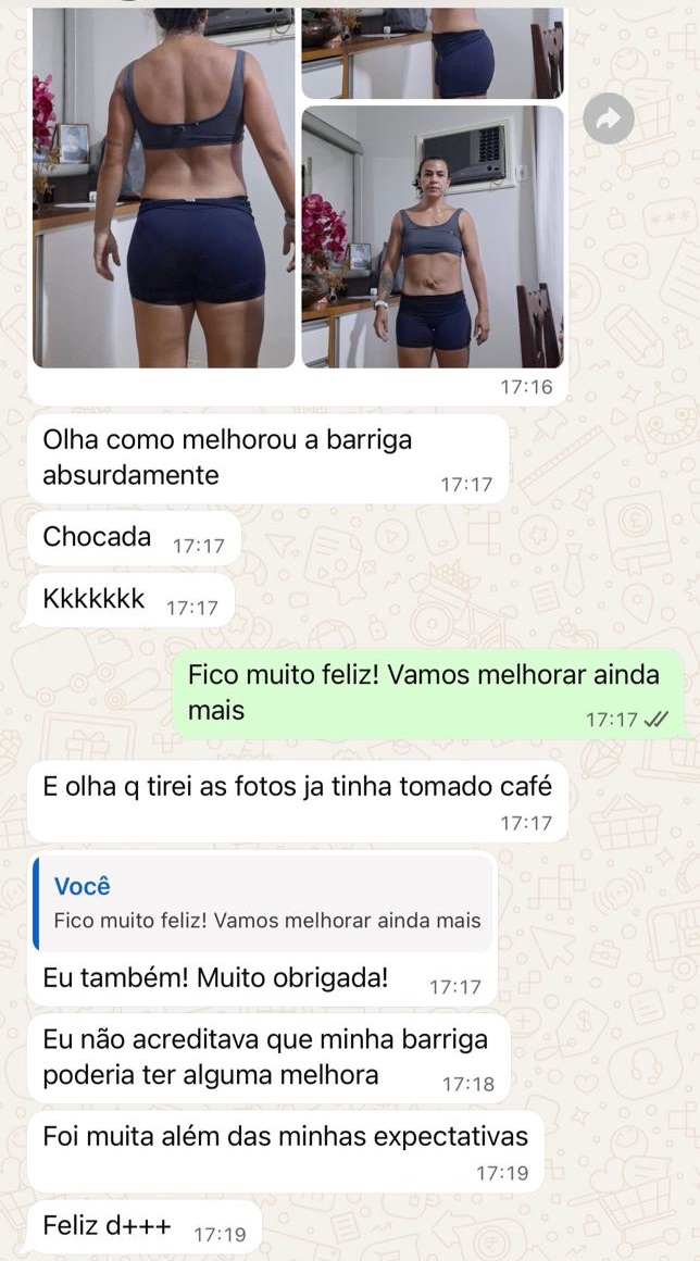 Depoimento de aluno no WhatsApp