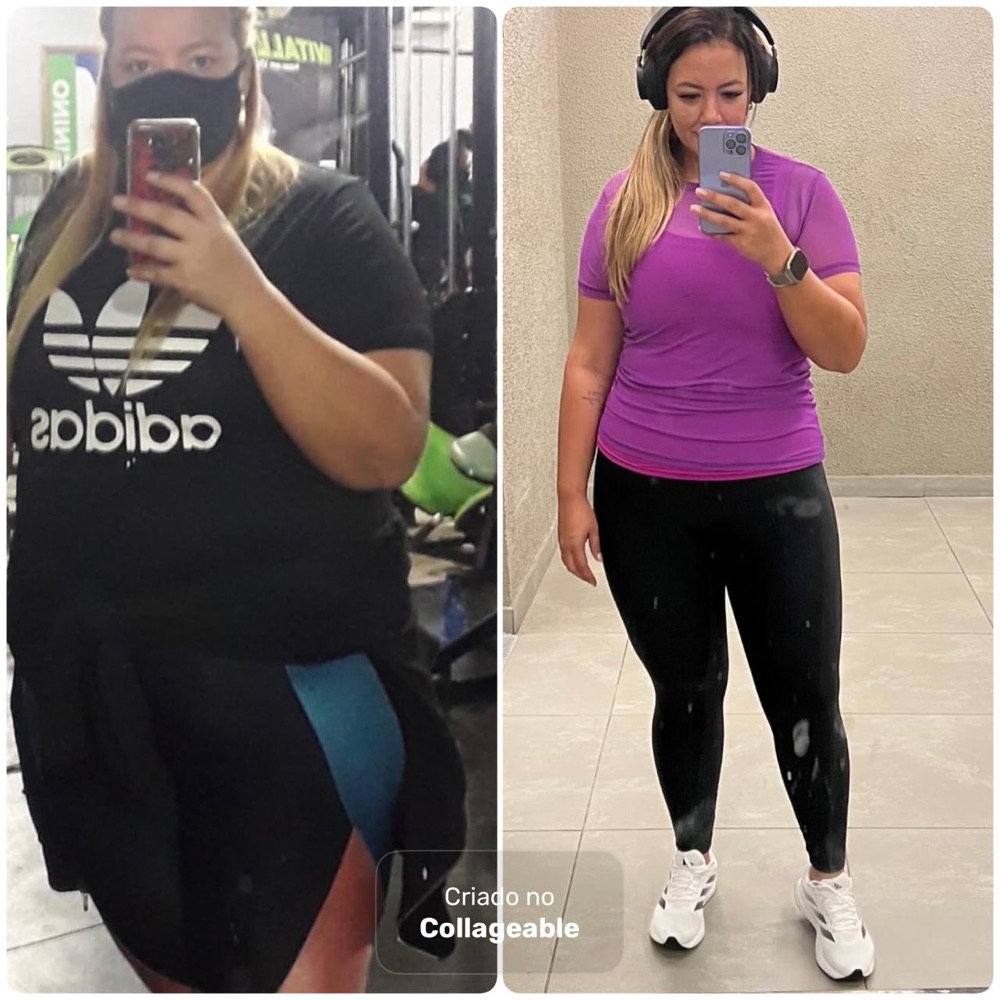 Antes e depois de aluno do Team Dias Lobo