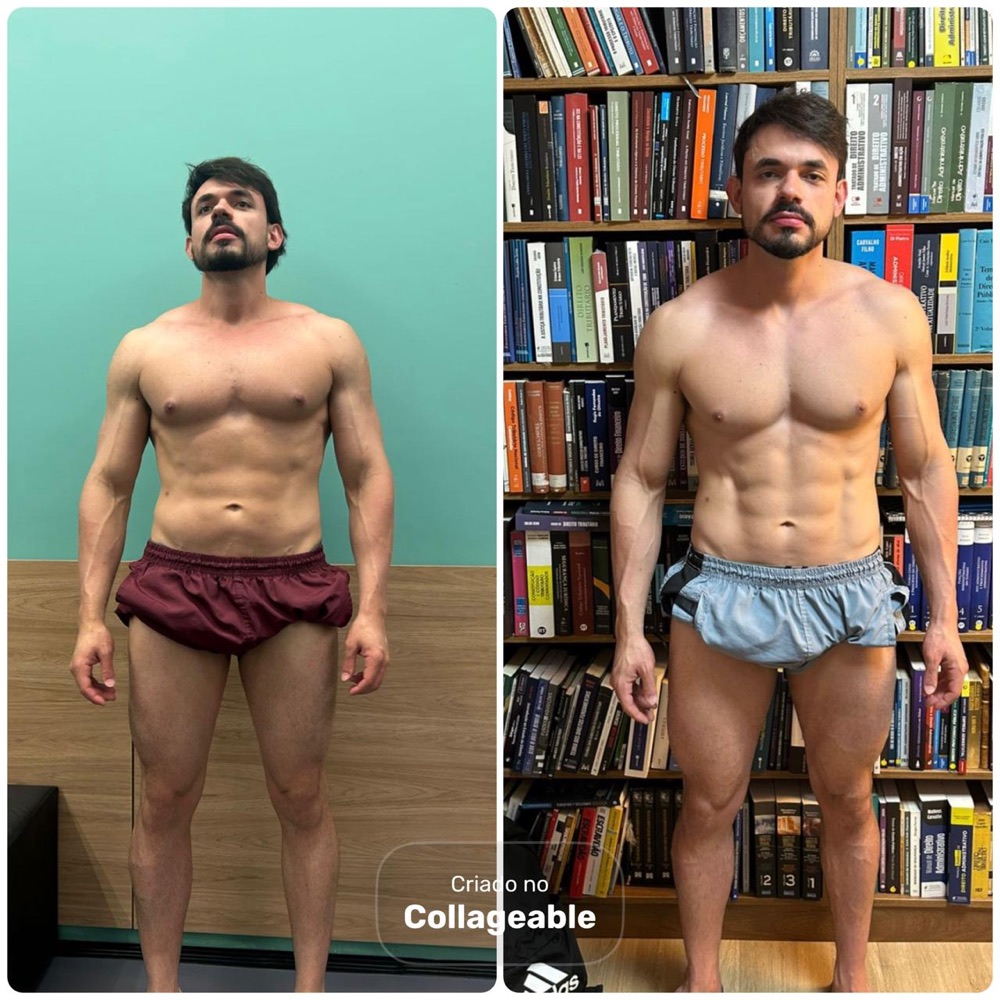 Antes e depois de aluno do Team Dias Lobo