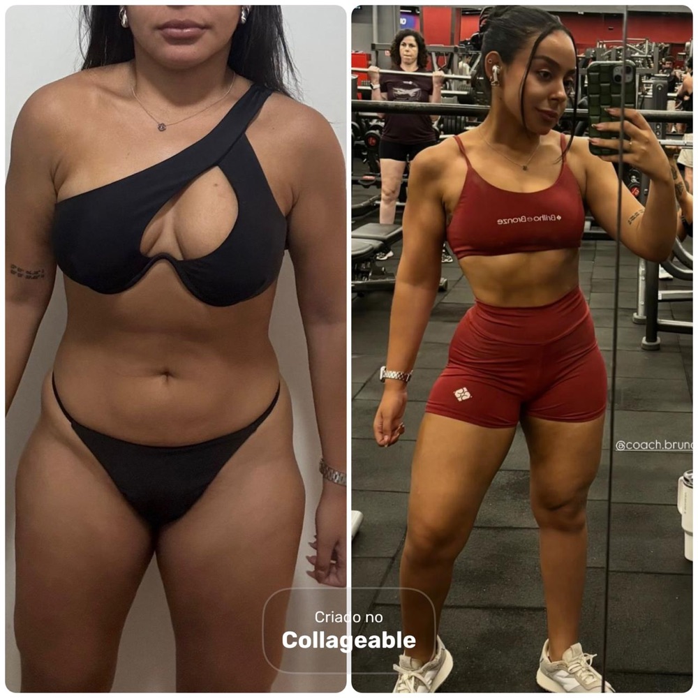 Antes e depois de aluno do Team Dias Lobo