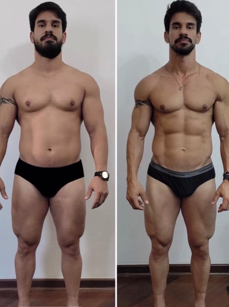 Antes e depois de aluno do Team Dias Lobo