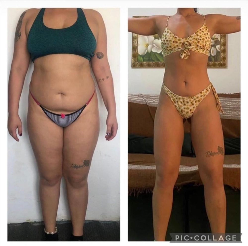 Antes e depois de aluno do Team Dias Lobo
